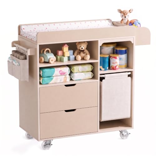 HOMCOM Baby Changing Table with Storage