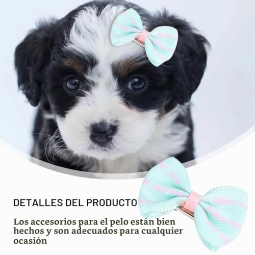 Miniatura 5 de Luliyldj 10 Piezas Lazos De Perro, Accesorios De Perro, Clips De Pelo De Perro Para Decorar Perros