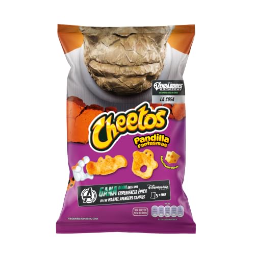 Cheetos Pandilla, Producto de Aperitivo, Snack sabor a Queso con forma de fantasmas, bolsa individual, 75gr