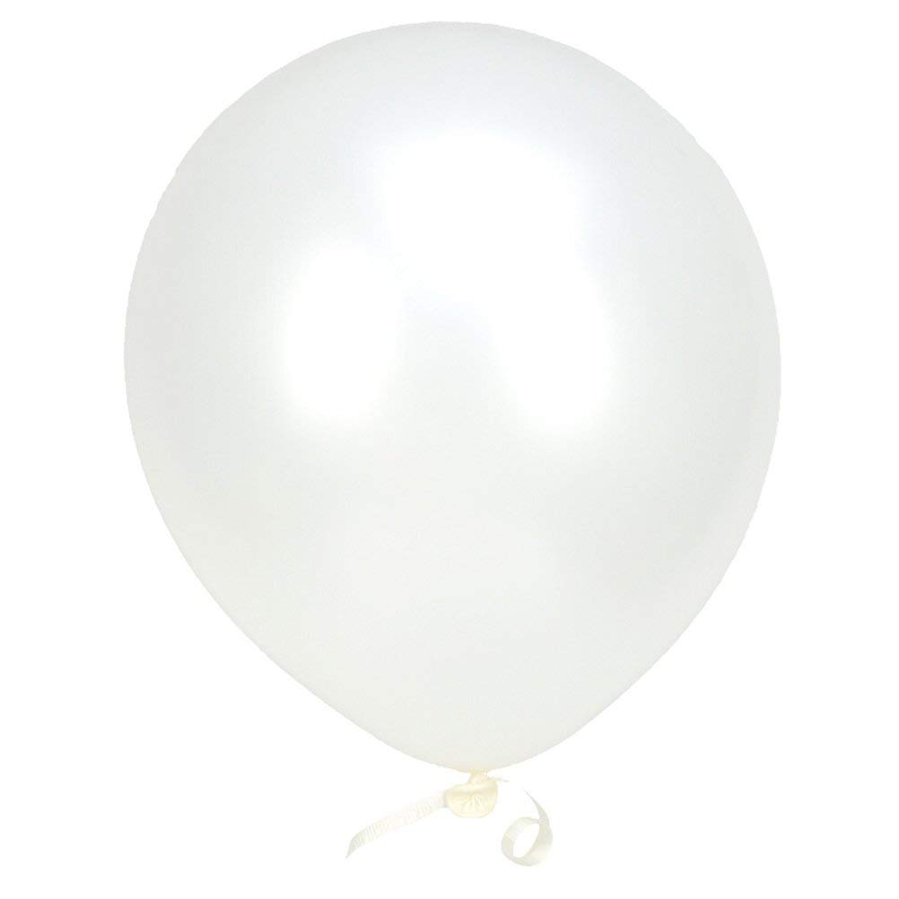 Balloonistics 10 Inch HD Metallic Shiny Balloons for Birthday Decoration, Decoration for Weddings, Engagement, Baby Shower, 1st Birthday, Anniversary, Birthday Party (Pack of 50) (White) - Image 2 thumbnail