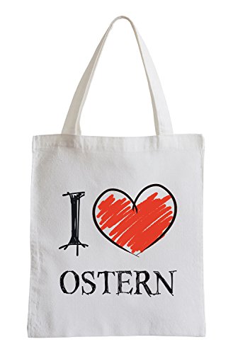Preisvergleich Produktbild I love Ostern Fun Jutebeutel