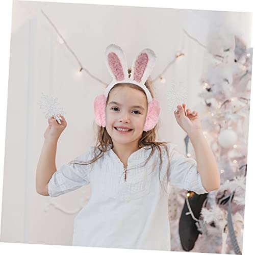 Cute Bunny Ear Muffs for Comfortable Winter Outdoor Ear Warmers Lightweight Design for Ice Skating Snowboarding More for Little Ones3