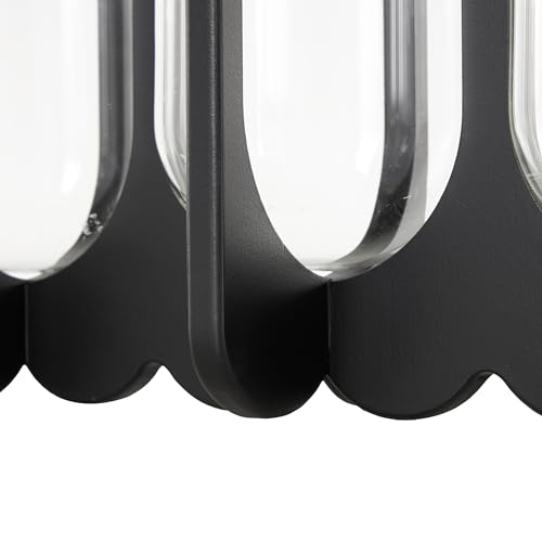Deco 79 Wood Decorative Candle Holder Hurricane 5 Slot Candle Stand, Candlestick Holder 23" x 5" x 7", Black by Deco 79 - Image 3