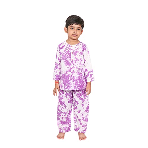 Image of Cotton Night Suit for Boys & Girls | Kids Pajama Set | Baby Girls Top-Pant Set | Kids Dress