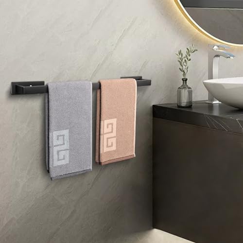 Nearmoon Self Adhesive Bathroom Towel Bar-Stainless Steel Square Bath Wall Shelf Rack Hanging Towel Stick On Sticky Hanger Contemporary Style thumb #6