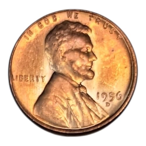 1956 D Lincoln Cent BU Brilliant Uncirculated Bronze Penny