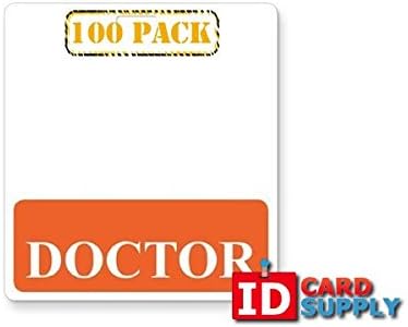 Qty: 100 | RN Style Badge Buddy | Horizontal Orientation with Blue Label