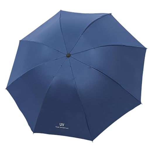 Roughhouse UV protection Navy Umbrella Automatic open close for rain and sun protection 3 fold umbrella for men women kids boys girls big size large three fold stylish folding under windproof travel