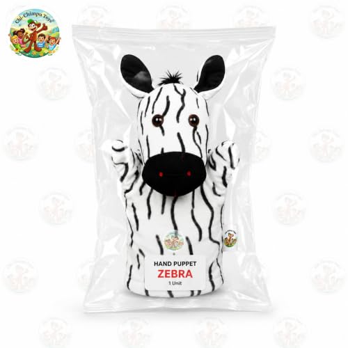Image of Zebra Puppet Soft Hand Puppet for Kids Role Play Storytelling Educational Toy