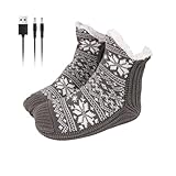 Yulokdwi Calcetines Calefactables para Hombres - Forro Polar Impermeable Alimentado por USB,Calcetines De Invierno Calentadores para Pies | para Pesca, Senderismo, Ciclismo, Esquí, Nieve, Invierno
