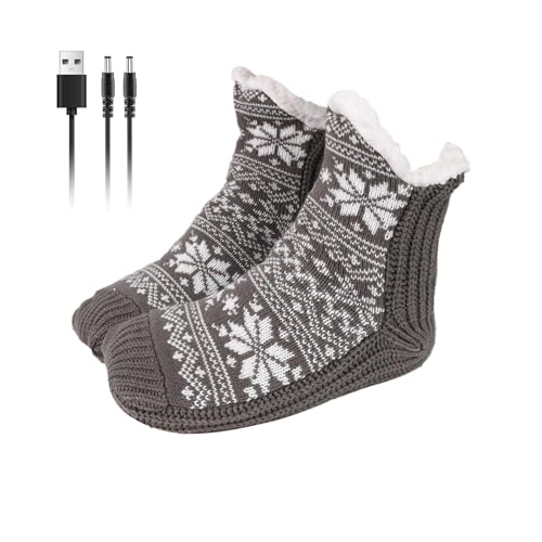 Calcetines Calefactables,Térmicos Alimentados por USB Inalámbricos - Calcetines Eléctricos Calentados para Mujeres y Camping - para Pesca, Senderismo, Ciclismo, Esquí, Nieve, Invierno