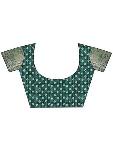 AKHILAM Women's Muga Silk Bandhani Printed Saree With Unstitched Blouse Piece(DIPIKA8111_PL_Parent) 7 AKHILAM Women's Muga Silk Bandhani Printed Saree With Unstitched Blouse Piece(DIPIKA8111_PL_Parent) - Image 7