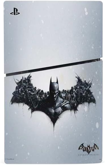 Skinit Decal Gaming Skin Compatible with PS5 Slim Digital Edition Bundle - Officially Licensed DC Comics Arkham Origins Arkham Logo Design