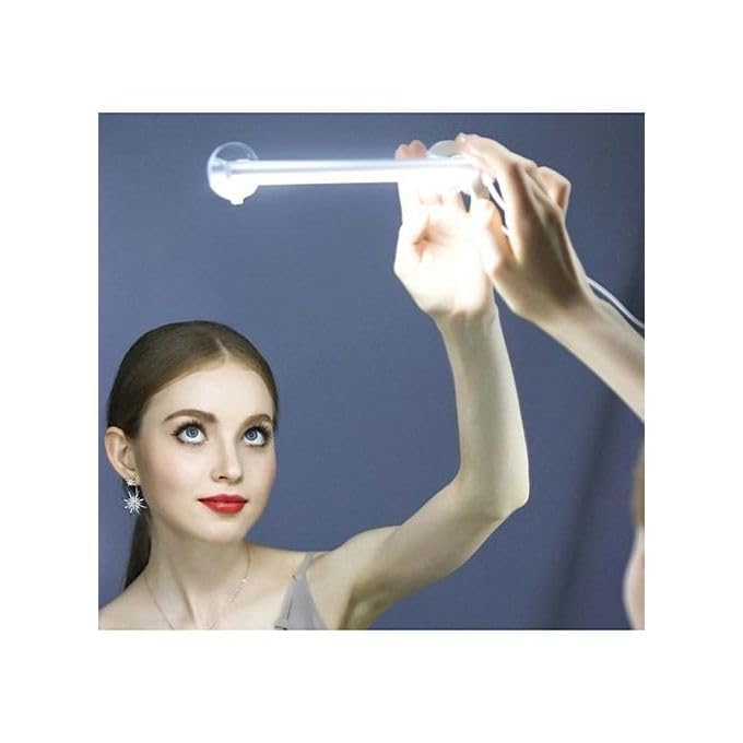 HBD LED Mirror Light, Plug Powered Vanity Makeup Lamp with Suction Cups, Portable Vanity Lights, LED Light for Bathroom, Dressing Table, Beauty Makeup Use Etc.. 2