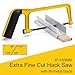 Mini Hacksaw 6 in with Mitre Block and 5 Bi-Metal Blade, 150mm Cut Hack Saw Set, Cutting Hand Saw