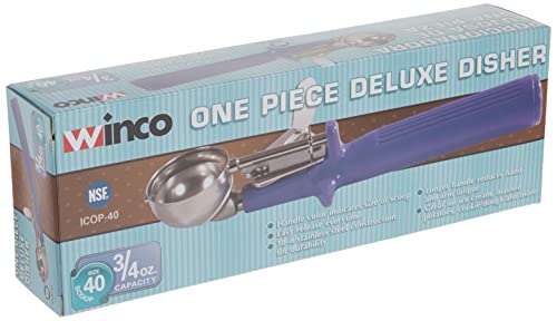 Winco Ice Cream Disher With Purple Handle, Size 40, Stainless Steel #TOP4