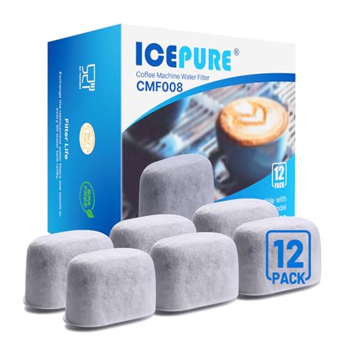 ICEPURE Coffee Machine Water Filter Compatible with Breville BWF100, Replacement for Breville Espresso Machine Filter, BWF100NA BES980XL BES920XL BES900XL BES860XL BES870XL, 12PACK