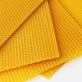  L\'Abella Mel - Láminas de cera de abeja natural - 8 láminas de cera de abeja de 15x15cm, 200gr