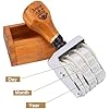 Roller Date Stamp, 2025-2035,Retro Small Date Stamper, Wood Date Stamper Inking Day Month Year, for DIY Craft Card Making Planner Scrapbooking