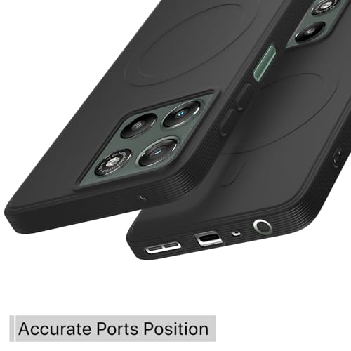 Image of Pikkme Back Cover for Motorola Moto G67 Power 5G / G57 Power 5G Soft Matte Silicone | Slim Fit | Mag-Safe Design (Mag-Safe Not Support) Camera Protection Bumper Case (Black)
