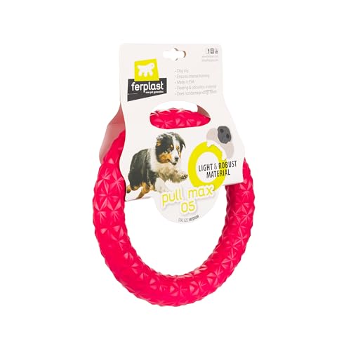Ferplast Gioco Cane Pull Max 05, Anello Addestramento Cani da Masticare, per Corsa, Salto, Tiro, Materiale Robusto Atossico, Galleggiante, per Cani Taglia Media