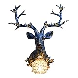 Antler Wall Lights For Bedroom Gold Wall Lights For Hallway Stairs American Retro Deer Head Antlers