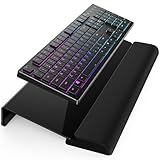 Keyboard Stand with Wrist Rest for Easy Ergonomic Typing&Working, with Silicone Wrist Rest, Yikola 3-Level Height Adjustment Space-Saving Keyboard Riser w/Silicone Wrist Rest for Office, Home