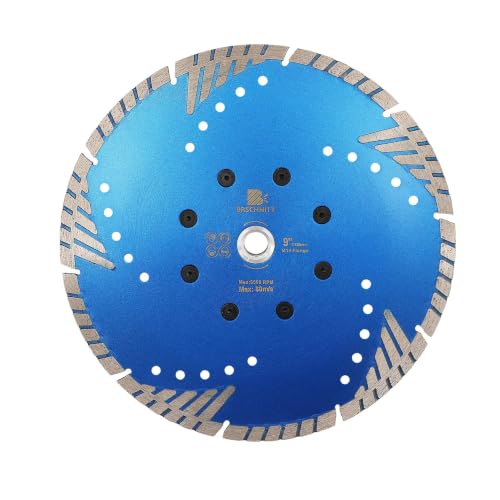 Diamond Granite Cutting Disc 230mm- BRSCHNITT Diamond Saw Blade Cut Concrete,Ceramic Porcelain Tile,Granite,Marble,Masonry,Paver,Quartz Disc M14 Thread