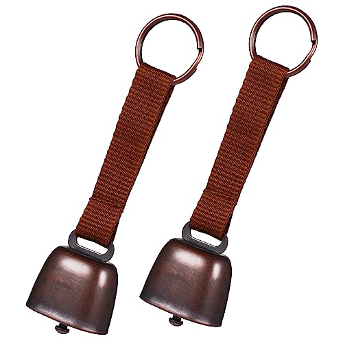 VICASKY 2Pcs Camping Bear Bell Loud Bear Warning Bell with Nylon Webbing for Mountain Walking and Harvesting Wild Vegetables Durable Material for Use