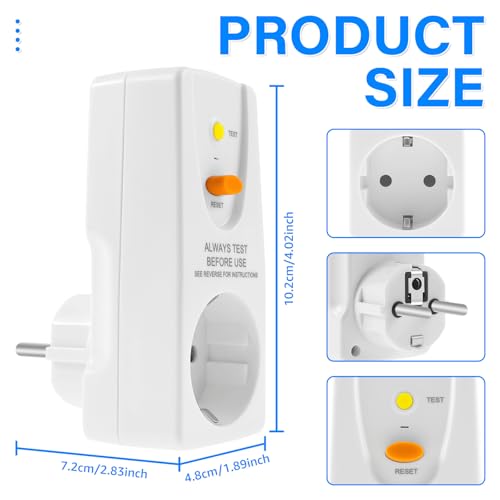 Miniatura 3 de Interruptor De Protección Fi, Enchufe De 16 A, Ultra Seguro, Antifugas, Enchufe De Protección Personal, Resistente Al Fuego, Adaptador De Protección Personal, Enchufe De Protección Para Dispositivos