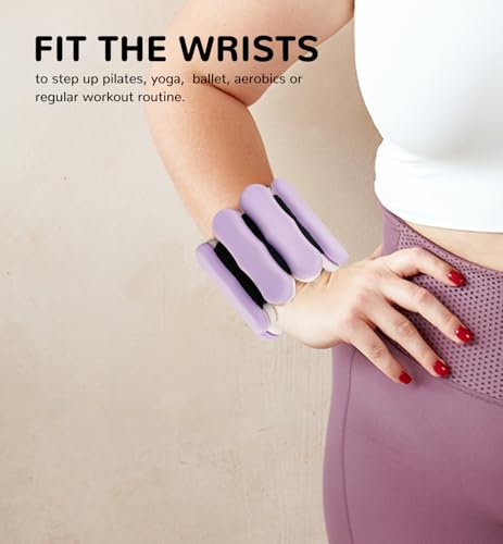 Image of Ankle & Wrist Weights for Women Men, Set of 2, 1 lb /2 lb Each | Adjustable Arm & Leg Weights, Soft Silicone Weighted Bracelet For Pilates Yoga Dance Walking Running Swimming Weight Loss