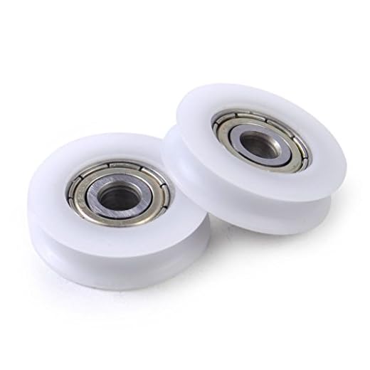 Winwill® 4Pcs 5 * 21 * 7mm 625zz U ranura guía polea sellado rodamiento de bolas de nylon Nylon incrustado