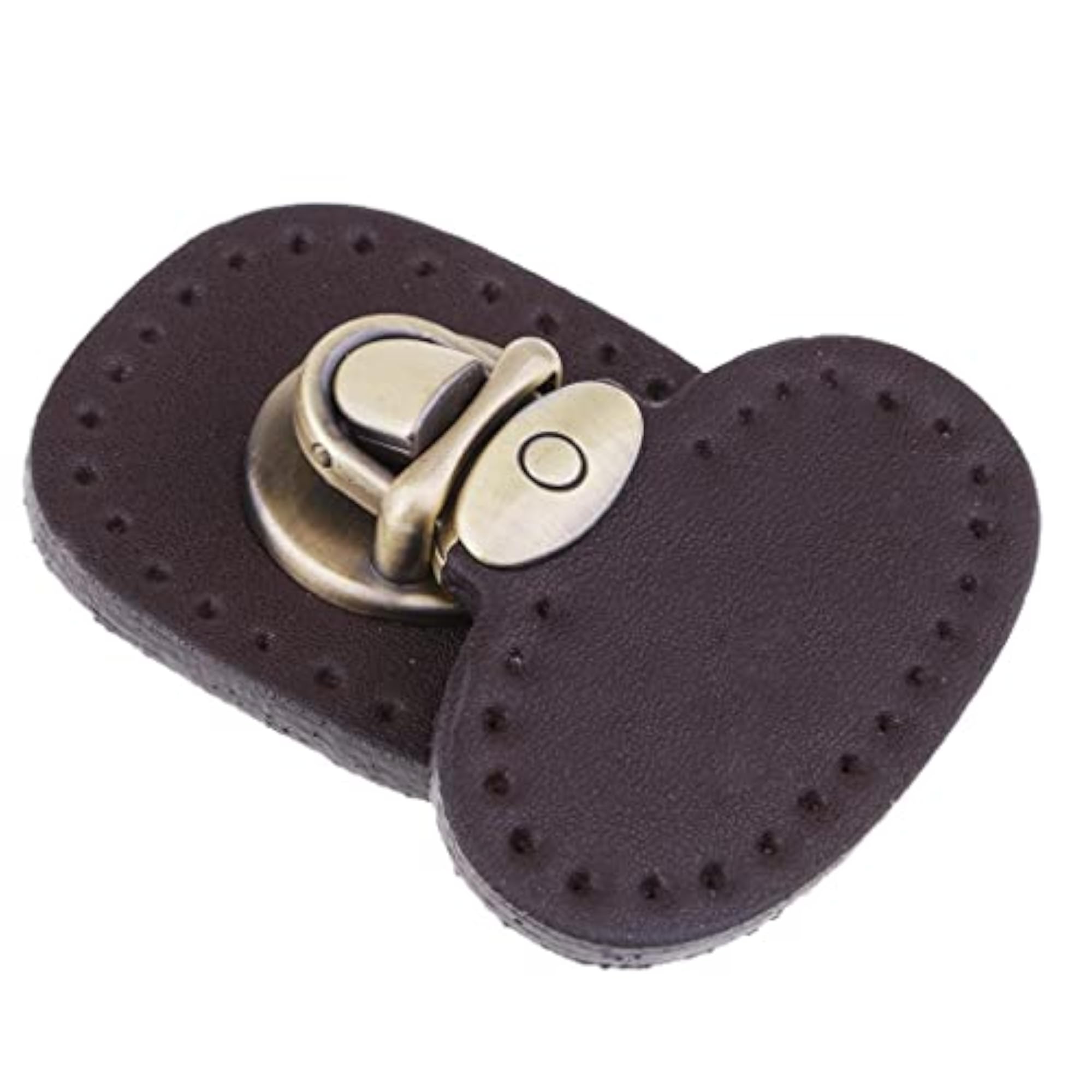 3x Genuine Leather Bag Lock Fasteners Snap Buckle Clasp