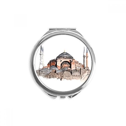 Miroir de maquillage portable compact Istanbul sainte-sophie miroir rond de poche