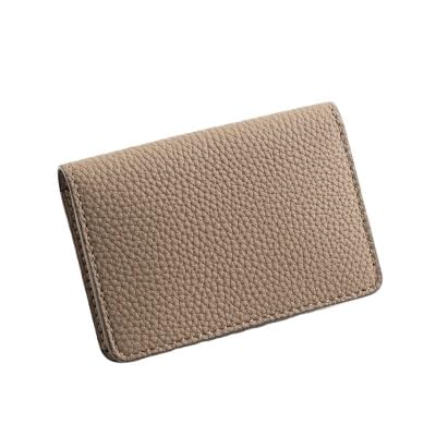 ペリンガー社製クロムレザー「シュランケンカーフ」 名刺入れ(トープ) 革製品のHEDGE