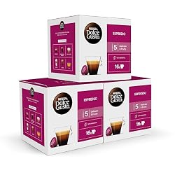 NESCAFÉ Dolce Gusto Espresso - Cápsulas de Café, 48 Cápsulas (3 x 16) - Intensidad 5 - Café corto con notas frutales - Originales para cafeteras Dolce Gusto