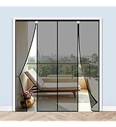 LifeKrafts Customizable Polyester Magnetic Door Mosquito Net – Large Double Magnet Size (Maximum ...