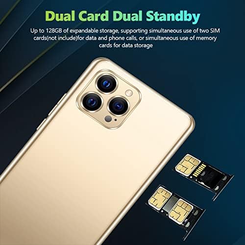 IP12 PRO+ Unlocked Smartphone, 6.26in HD Waterdrop Screen Mobile Phone, 1+8G Dual Sim Cell Phone with Face Recognition for Android 10.0