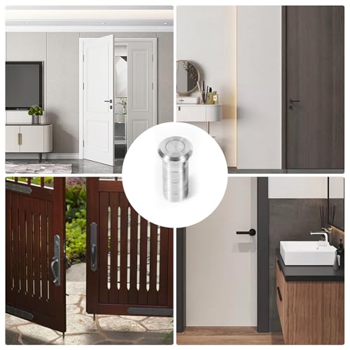 bjsdkff Floor Hole Dust-Proof Cover, Door Latch Dust Protector, Spring Door Bolt Accessories, Dust-Proof Security Sliding Lock Inserts for Interior and Outdoor Latch 2Pcs (Silver) by bjsdkff - Image 6