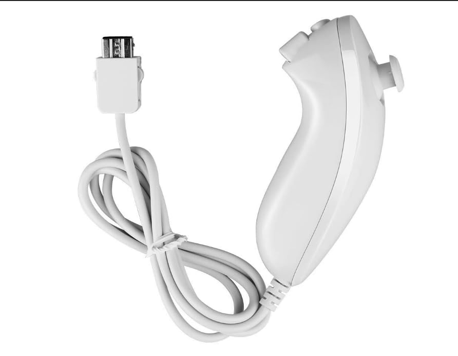 ANGUANSE Nunchuck Controller Joystick Gamepad Replacement for wii Nunchuck Controller, Compatible with Nintendo Wii & Wii U Video Game Gamepads. (White 2PCS) - Image 4