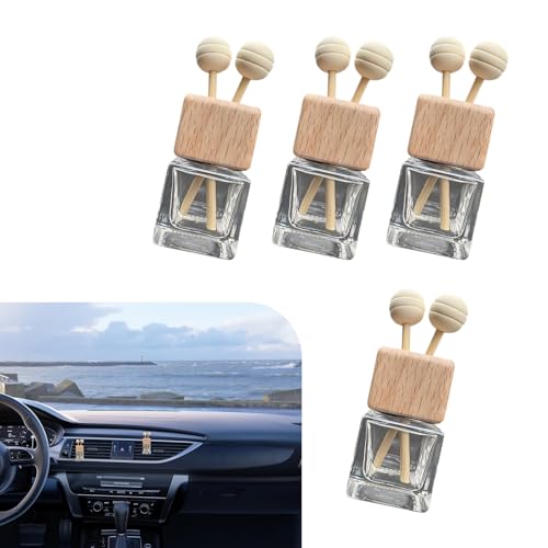 Bawkars 4 PCS Car Diffuser Air Freshener Bottles, Refillable Empty