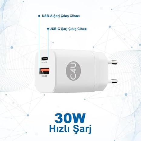 Case 4U C4U 30W Wall Charger - BAT30