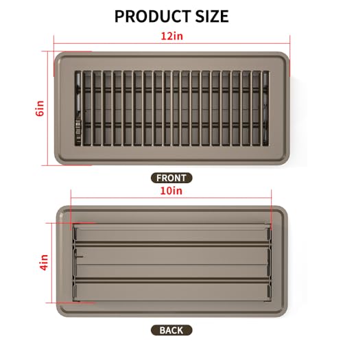 Grille d'aération de sol ajustable pour remplacer une bouche de ventilation cassée