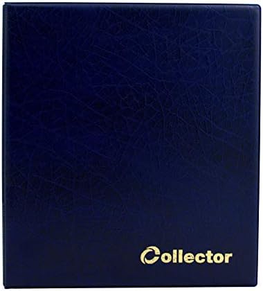 Collector Coin Album IN CASE for 221 mix sizes coins from small till large coin - with pages and red dividers + index - BLUE