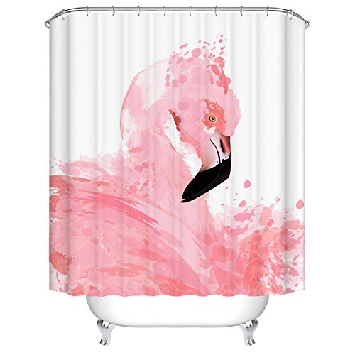 Wasserdichter Polyester-Duschvorhang, schimmelresistent, antibakteriell, Duschvorhänge für Badezimmer mit 12 Haken, 180 x 180 cm (Multi 08) Cover