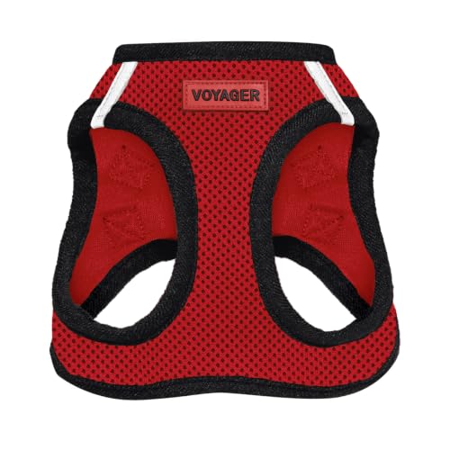 Image of Voyager Step-in Air Dog Vest Harness - Red /Black Trim, Small