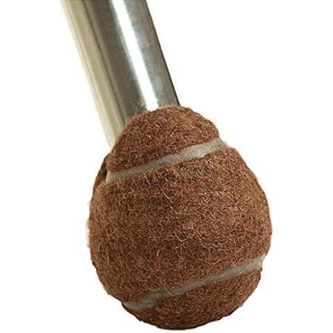 Furniture Footies Small PreCut Tennis Balls Chair Desk Table Leg Floor Protector Pad Glides 2.4 Inch Brown -16 Count Cover