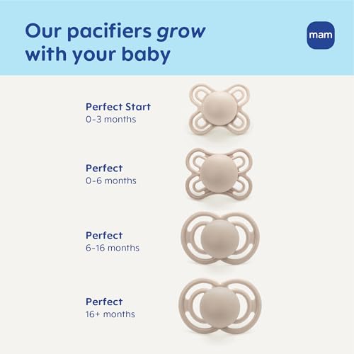 Image of MAM Perfect Baby Premium Pacifier 0-6 Months, Extra Thin Nipple, 2 Pack
