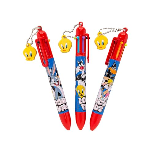Fun Express 5 1/2" Looney Tunes Shuttle Pens with Tweety Bird Charm - 12 Pieces