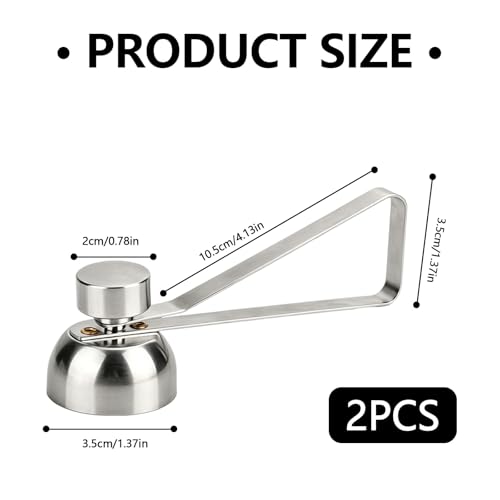 2PCS Ouvre coquille, Ouvre Œuf en Acier Inoxydable Emporte Pièce à Main et Séparateur d'Œufs pour Œufs Mous et Durs Outil de Cuisine Pratique pour Casser et Cracker les Œufs Sans Effort – vue 2